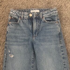 Garage Blue Straight Leg Jeans Classic Finish